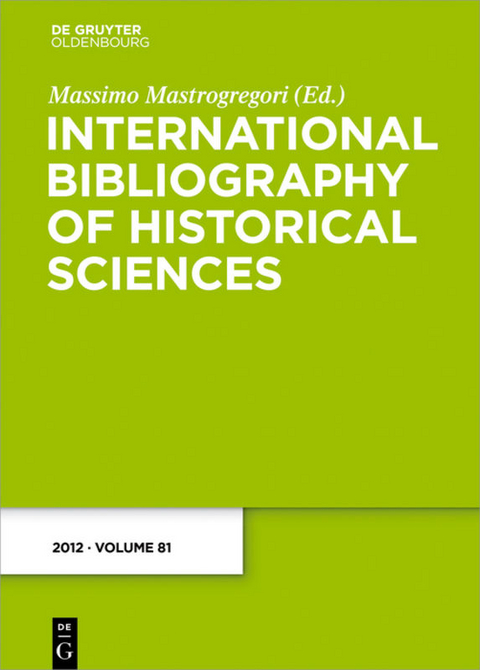 International Bibliography of Historical Sciences / 2012 - 