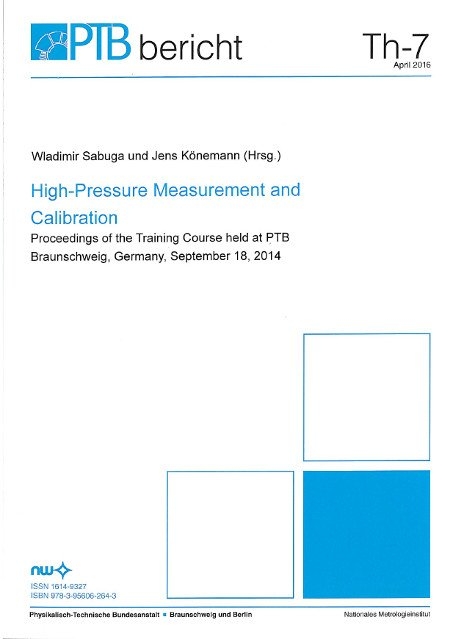High-Pressure Measurement and Calibration - 
