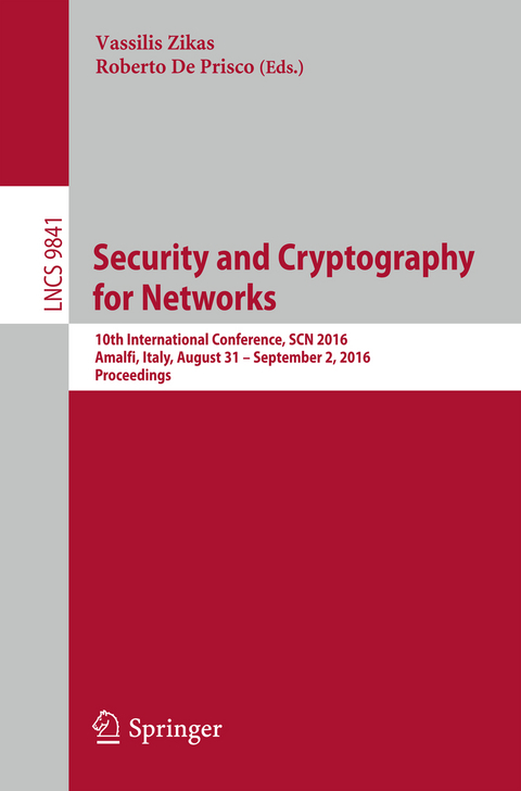 Security and Cryptography for Networks - 