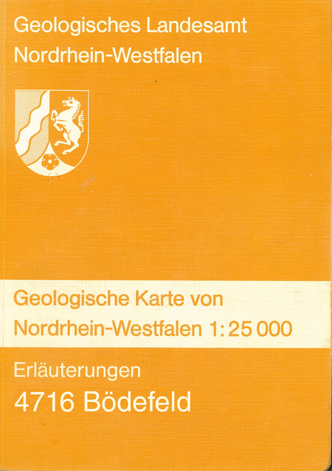 Geologische Karten von Nordrhein-Westfalen 1:25000 / Bödefeld - Artur Ebert