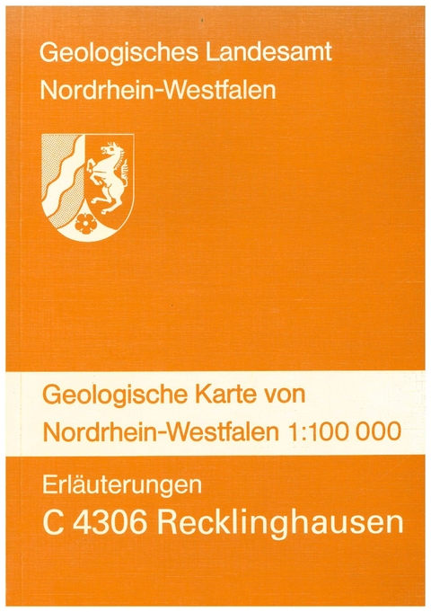Geologische Karten von Nordrhein-Westfalen 1:100000 / Recklinghausen - Marten van der Bosch, Franz J. Braun