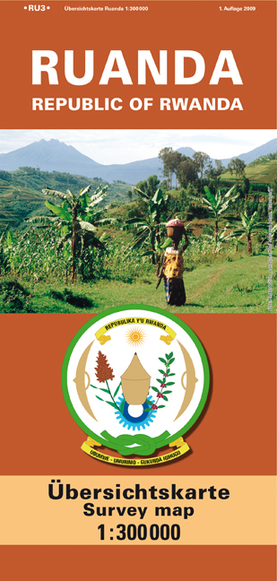 Ruanda - Übersichtskarte 1:300000