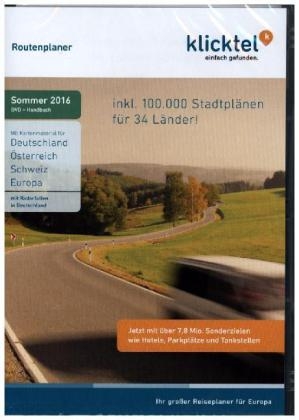 klickTel Routenplaner Sommer 2016, 1 DVD-ROM