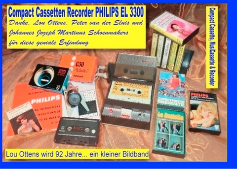 Compact Cassetten Recorder Philips EL 3300 - Danke, Lou Ottens, Johannes Jozeph Martinus Schoenmakers und Peter van der Sluis für diese geniale Erfindung! - Uwe H. Sültz