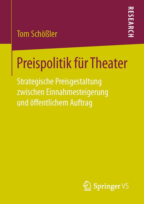 Preispolitik für Theater - Tom Schößler