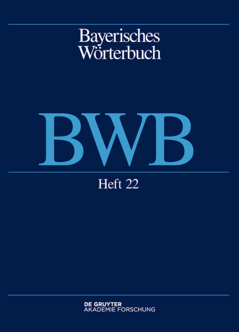 Bayerisches Wörterbuch (BWB) / Bund – Dacher - 