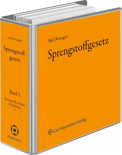 Sprengstoffgesetz Von Erich Apel | ISBN 978-3-452-17131-3 | Bei ...