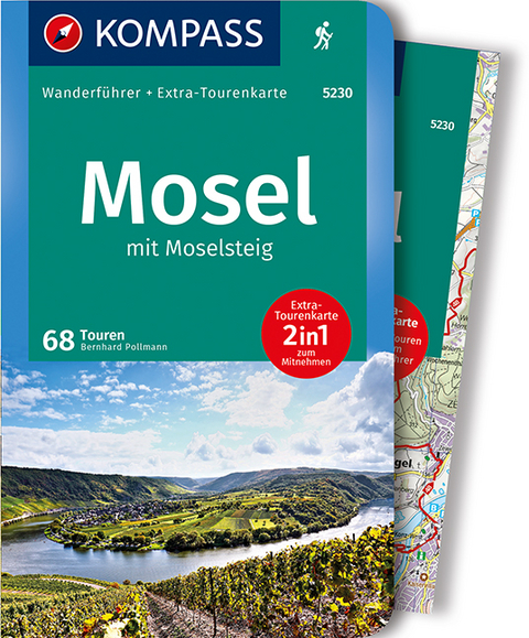 KOMPASS Wanderführer Mosel mit Moselsteig - Bernhard Pollmann