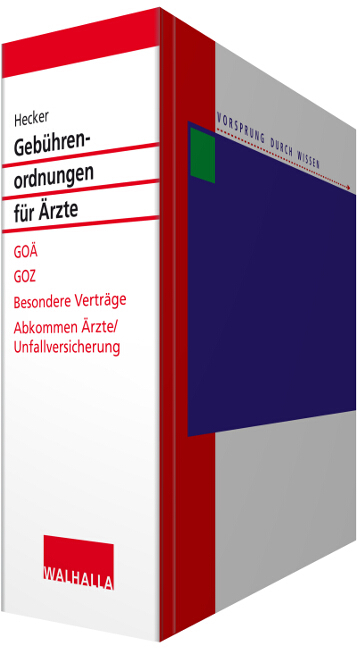 Gebührenordnungen für Ärzte, Grundwerk in 3 Bänden