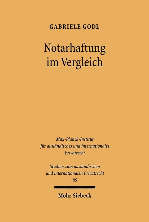 Notarhaftung im Vergleich - Gabriele Godl