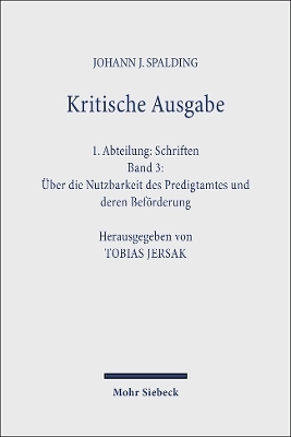 Kritische Ausgabe - Johann J. Spalding