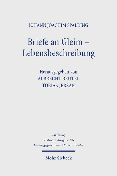 Kritische Ausgabe - Johann J. Spalding