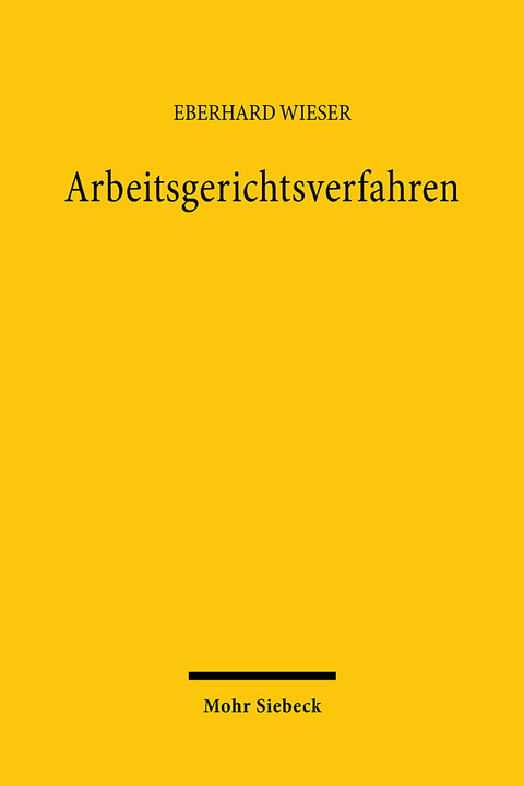 Arbeitsgerichtsverfahren - Eberhard Wieser