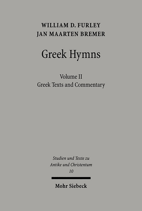 Greek Hymns - William Furley, Jan M. Bremer