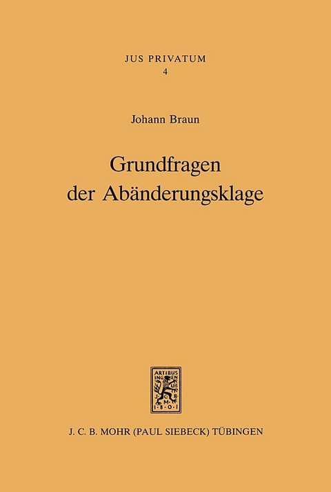 Grundfragen der Abänderungsklage - Johann Braun