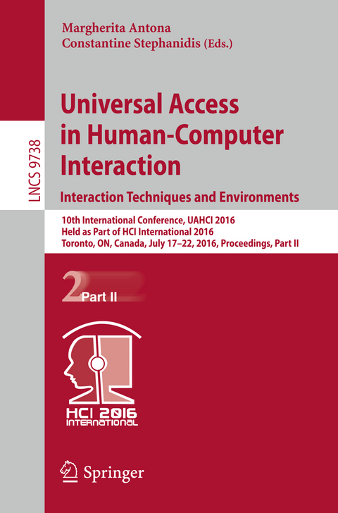 Universal Access in Human-Computer Interaction. Interaction Techniques and Environments - 