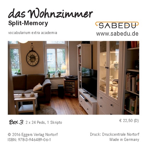 das Wohnzimmer, Split-Memory + Arbeitsheft, SABEDU Box 03 - Margret Riemann-Eggers