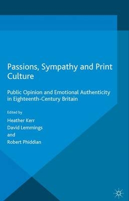 Passions, Sympathy and Print Culture - 
