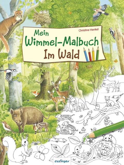 Mein Wimmel-Malbuch – Im Wald