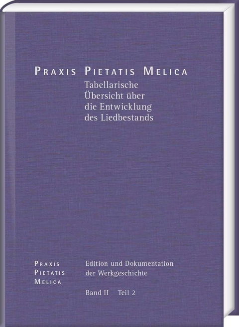 Johann Crüger: PRAXIS PIETATIS MELICA. Edition und Dokumentation der Werkgeschichte - 