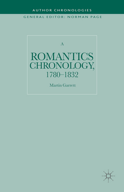 A Romantics Chronology, 1780-1832 - Dr Martin Garrett