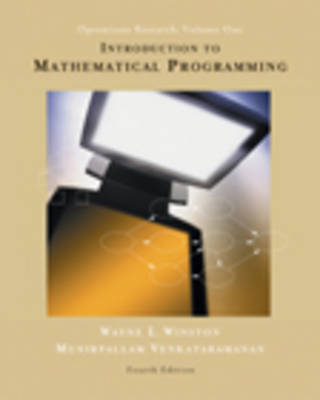 Introduction to Mathematical Programming - Wayne L Winston, Munirpallam Venkataramanan,  Winston,  VENKATARAMANAN