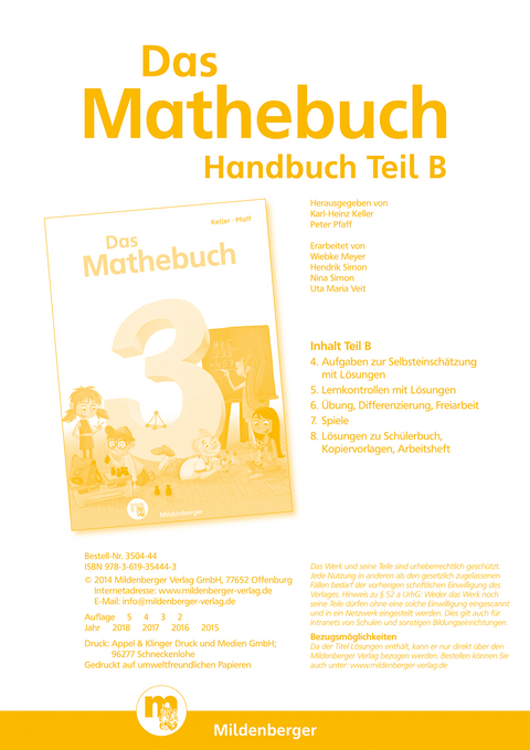 Das Mathebuch 3 – Handbuch Teil B - 