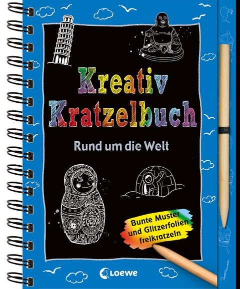 Kreativ-Kratzelbuch: Rund um die Welt