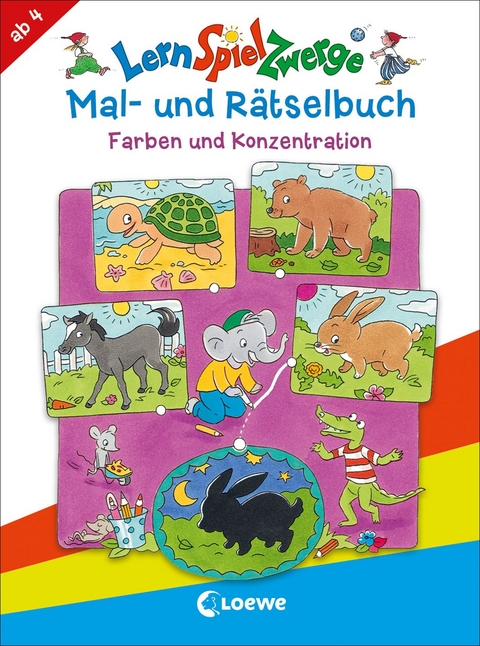 LernSpielZwerge - Mal- und Rätselbuch - Farben und Konzentration