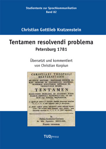 Tentamen resolvendi problema - Christian Gottlieb Kratzenstein