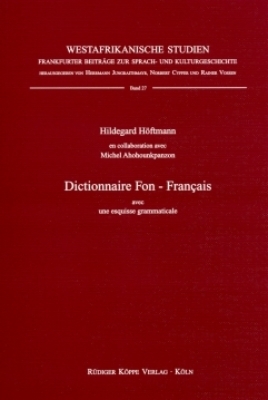 Dictionnaire Fon–Français - Hildegard Höftmann