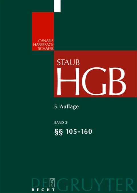 Handelsgesetzbuch / §§ 105-160 - 