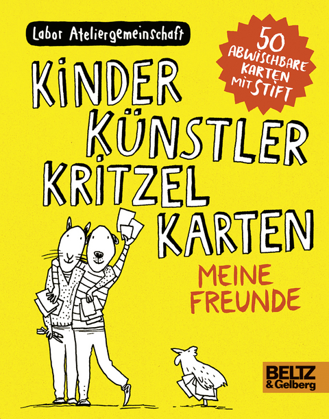 Kinder Künstler Kritzelkarten. Meine Freunde -  Labor Ateliergemeinschaft