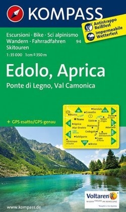 KOMPASS Wanderkarte Edolo - Aprica - Ponte di Legno - Val Camonica - 
