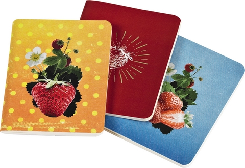 Erdbeerträume - Mini-Notizbücher (3er Set)