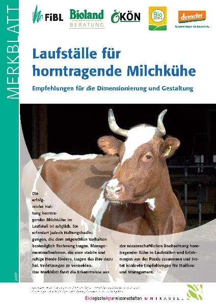 Laufställe für honrtragende Milchkühe - 