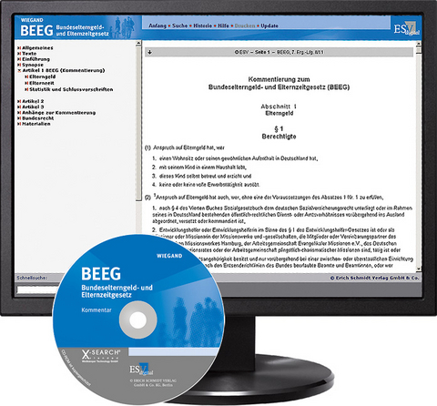 BEEG Bundeselterngeld- und Elternzeitgesetz - bei Kombibezug Print und CD-ROM - Eberhard Jung, Bernd Wiegand