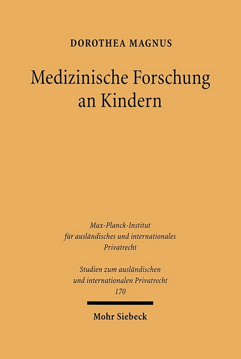 Medizinische Forschung an Kindern - Dorothea Magnus