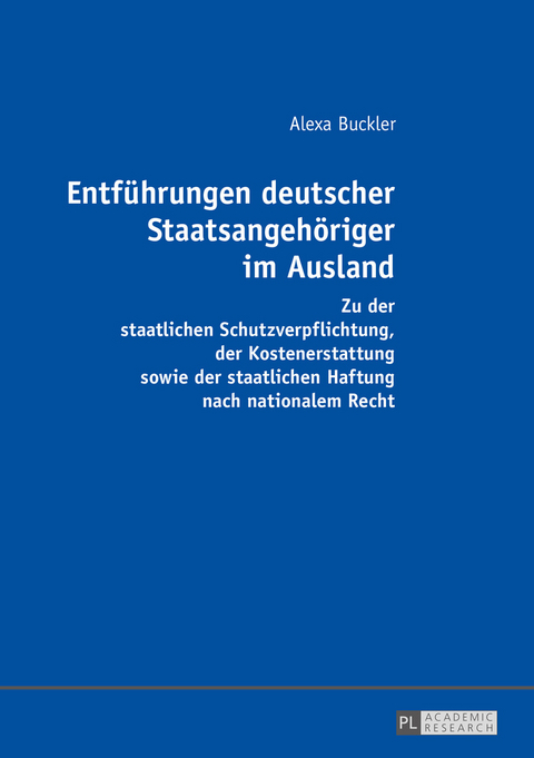 Entführungen deutscher Staatsangehöriger im Ausland - Alexa Buckler