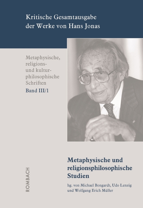 Metaphysische und religionsphilosophische Studien - Hans Jonas