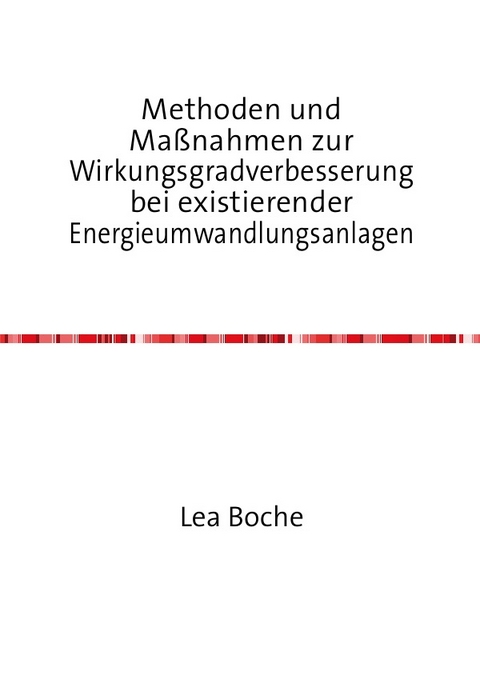 Methoden und Maßnahmen zur Wirkungsgradverbesserung bei existierender Energieumwandlungsanlagen - Lea Boche