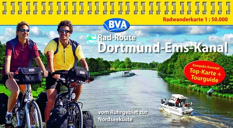 Kompakt-Spiralo BVA Rad-Route Dortmund-Ems-Kanal Radwanderkarte 1:50.000