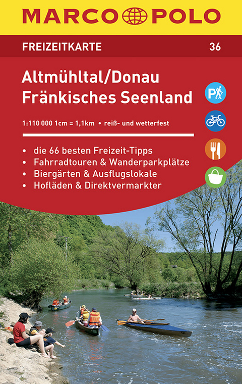 MARCO POLO Freizeitkarte Blatt 36 Altmühltal, Donau 1:110 000