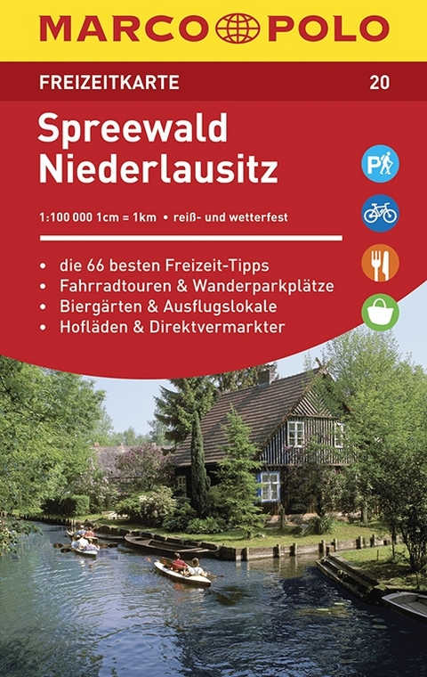 MARCO POLO Freizeitkarte Spreewald, Niederlausitz 1:100 000