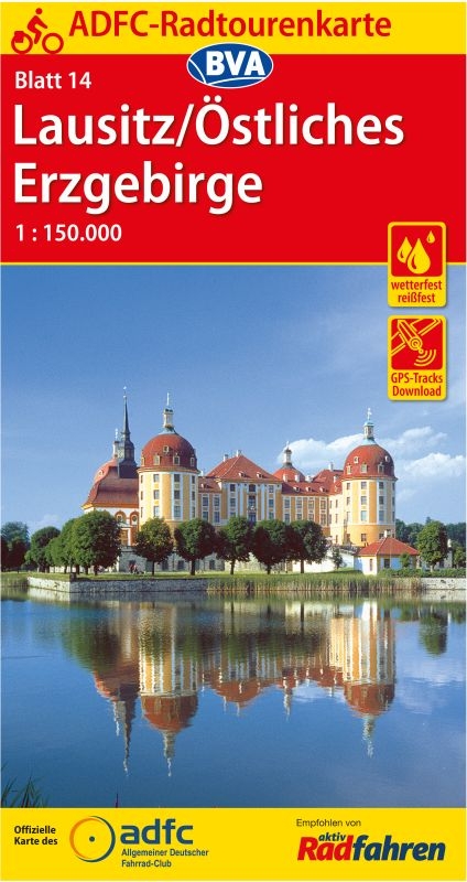 ADFC-Radtourenkarte 14 Lausitz /Östliches Erzgebirge 1:150.000, reiß- und wetterfest, GPS-Tracks Download