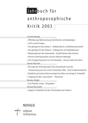 Jahrbuch für Anthroposophische Kritik 2003 - 