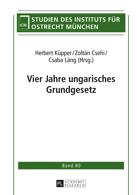 Vier Jahre ungarisches Grundgesetz - 