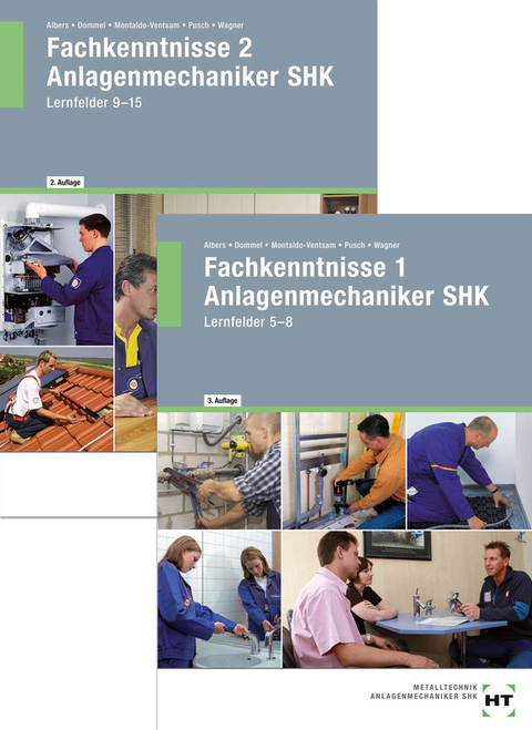 Paketangebot Fachkenntnisse Anlagenmechaniker SHK 1 + 2 - Joachim Albers, Rainer Dommel, Henry Montaldo-Ventsam, Peter Pusch, Josef Wagner