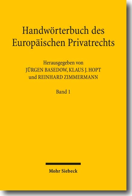 Handwörterbuch des Europäischen Privatrechts - 