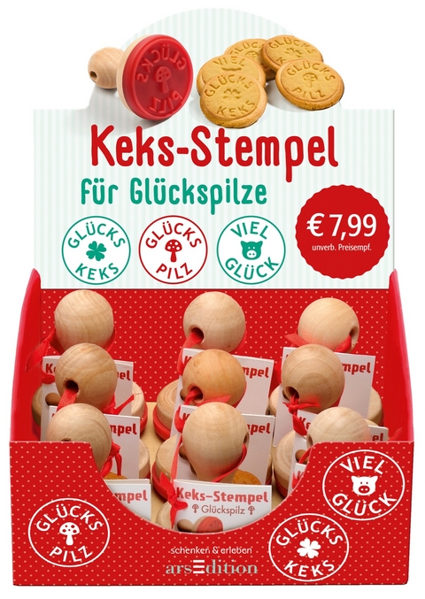 Display Keks-Stempel "Für Glückspilze"